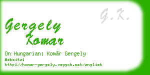 gergely komar business card